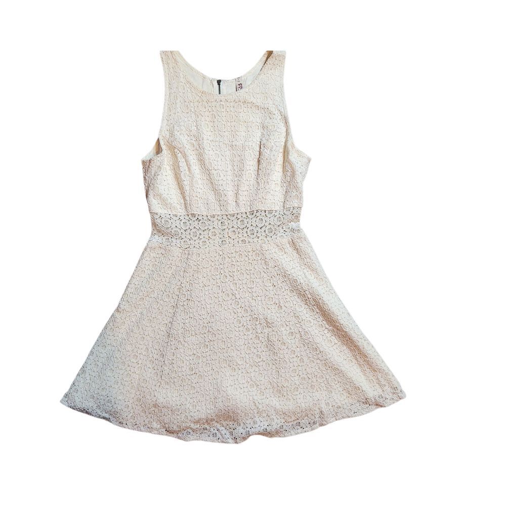 Mudd Y2K Ivory Sleeveless Lace Dress Size‎ Medium